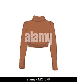 Manche longue col roulé Fashion Style Point Vector Illustration Graphic Design Illustration de Vecteur