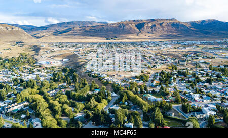 Vue aérienne d'El Calafate, Argentine Banque D'Images