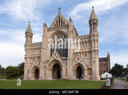 La Cathédrale de St Albans, Hertfordshire, England, UK Banque D'Images