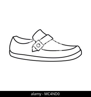 Mocassins Hommes, icône de style contour Illustration de Vecteur