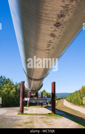 Pipeline de l'Alaska à Fairbanks, en Alaska. Banque D'Images