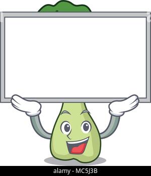 Une planche pour le bok choy cartoon character vector illustration Illustration de Vecteur