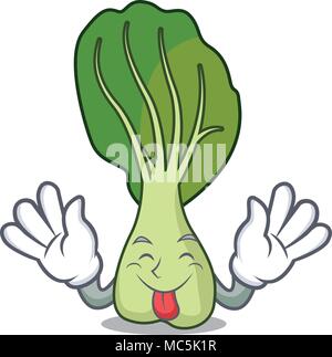 Langue Le bok choy mascot cartoon Illustration de Vecteur