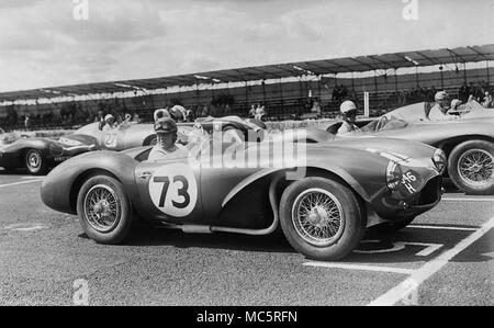 Aston Martin DB3S, Reg Parnell. Charterhall Journal Newcastle International Trophy Race. 6.8.1955 Banque D'Images