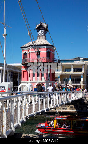 La tour de l'horloge, Cape Town Waterfront, célèbre destination touristique, l'Afrique Souyh Banque D'Images