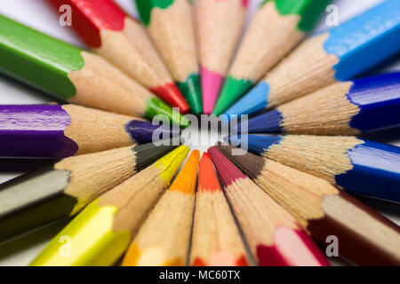 Close up de crayons de couleur Banque D'Images