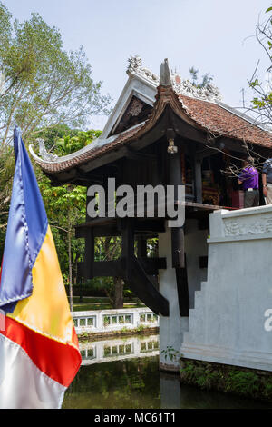 La Pagode au Pilier Unique (Chùa Một Cột), Ba Đình, Hanoi, Vietnam Banque D'Images