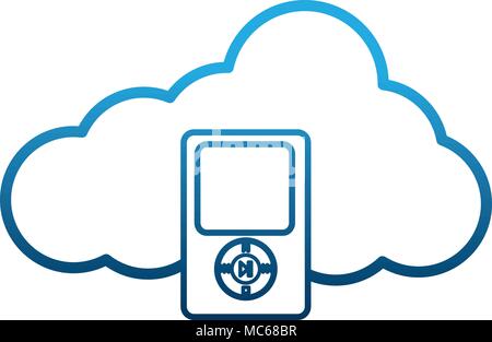 Le stockage cloud music audio mp3 libre Illustration de Vecteur