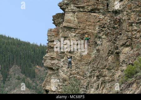 Escalade dans le Yukon, Canada Banque D'Images