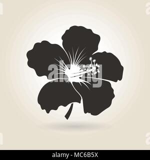 Fleurs d'icône sur fond clair Illustration de Vecteur