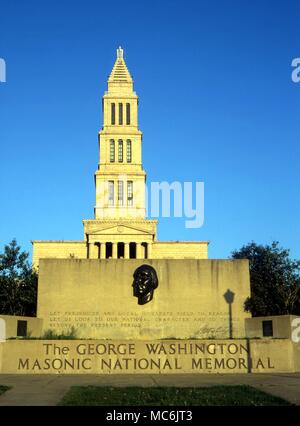 Le phare-comme George Washington Masonic National Memorial à Alexandrie, au sud de Washington DC Banque D'Images