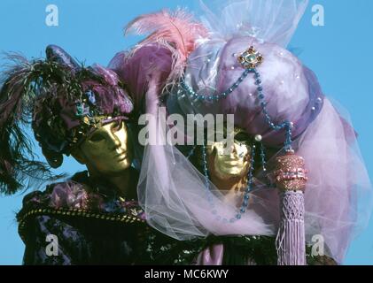 - Masques de carnaval de Venise. 18e siècle costume Carnaval de Venise. Banque D'Images