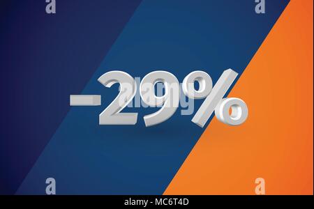 Vente 3D illustration avec pourcentage, vector Illustration de Vecteur