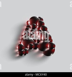 Une lettre faite par sphères rouges, vector Illustration de Vecteur