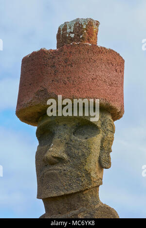 L'ahu Nau Nau, Anakana, île de Pâques, Rapa Nui, Chili, Isla de Pascua Banque D'Images