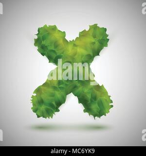 Une lettre faite par des feuilles, vector Illustration de Vecteur