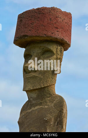 L'ahu Nau Nau, Anakana, île de Pâques, Rapa Nui, Chili, Isla de Pascua Banque D'Images