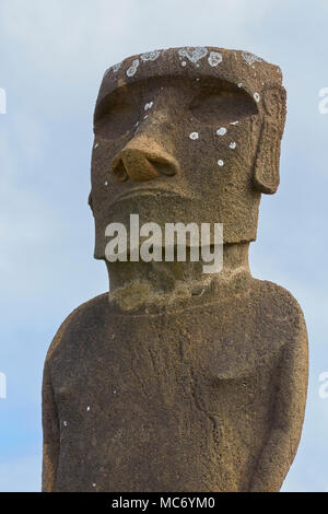 L'ahu Nau Nau, Anakana, île de Pâques, Rapa Nui, Chili, Isla de Pascua Banque D'Images