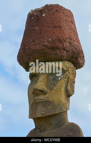 L'ahu Nau Nau, Anakana, île de Pâques, Rapa Nui, Chili, Isla de Pascua Banque D'Images