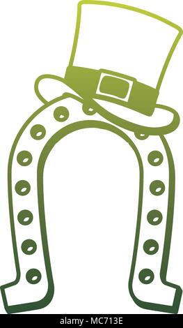 Horseshoe avec elf hat saint Patrick Illustration de Vecteur