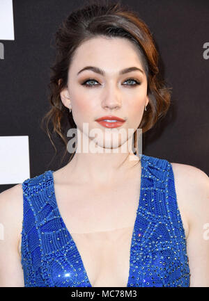 Hollywood, CA, USA. Apr 12, 2018. Violett Beane . ''Action ou Vérité'' Los Angeles Premiere tenue au Arclight Hollywood. Credit : Birdie Thompson/AdMedia/ZUMA/Alamy Fil Live News Banque D'Images