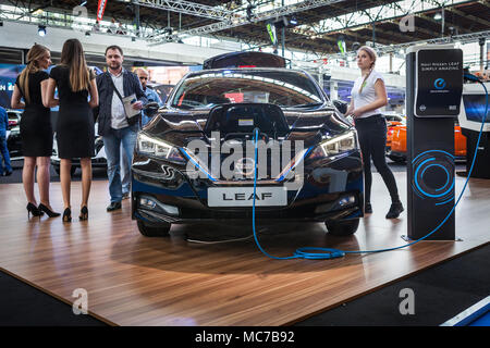 Zagreb, Croatie. Apr 12, 2018. Salon de l'Auto exposition de Zagreb les derniers modèles de crédit de l'industrie automobile : Deyan Baric/Alamy Live News Banque D'Images