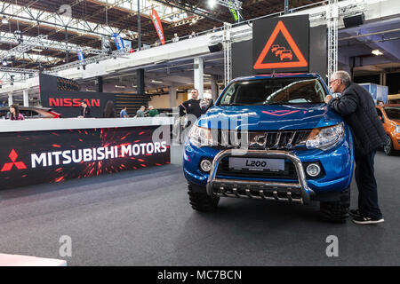 Zagreb, Croatie. Apr 12, 2018. Salon de l'Auto exposition de Zagreb les derniers modèles de crédit de l'industrie automobile : Deyan Baric/Alamy Live News Banque D'Images