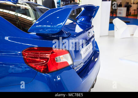 Zagreb, Croatie. Apr 12, 2018. Salon de l'Auto exposition de Zagreb les derniers modèles de crédit de l'industrie automobile : Deyan Baric/Alamy Live News Banque D'Images