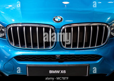 Zagreb, Croatie. Apr 12, 2018. Salon de l'Auto exposition de Zagreb les derniers modèles de crédit de l'industrie automobile : Deyan Baric/Alamy Live News Banque D'Images