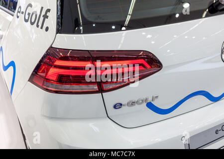 Zagreb, Croatie. Apr 12, 2018. Salon de l'Auto exposition de Zagreb les derniers modèles de crédit de l'industrie automobile : Deyan Baric/Alamy Live News Banque D'Images