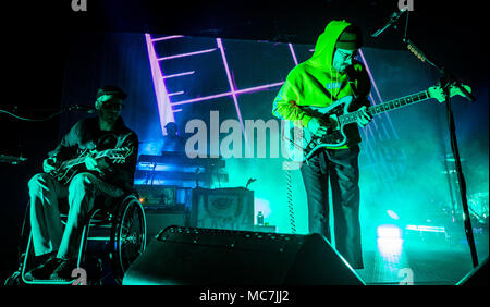 Las Vegas, NV, USA. 13 avr, 2018. ***Couverture maison*** Portugal l'homme à la Chelsea à The Cosmopolitan of Las Vegas à Las Vegas, NV le 13 avril 2018. Crédit : Erik Kabik Photography/media/Alamy Punch Live News Banque D'Images