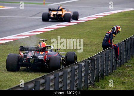 Shanghai, Chine. 14 avr, 2018. a une panne moteur au cours de la pratique d'utilisation dans le monde entier | Credit : dpa/Alamy Live News Banque D'Images