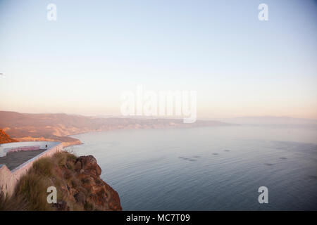 Vue sur le mirador turístico, Carretera Escénica, Baja California, Mexique Banque D'Images