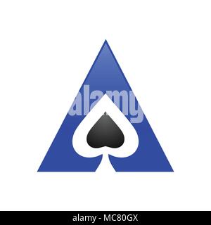 Spade Triangle Ace Symbole Vecteur Conception Logo Graphique Illustration de Vecteur