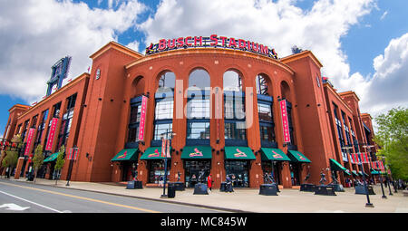 Saint Louis Cardinals le Stade Busch Grand Angle Banque D'Images