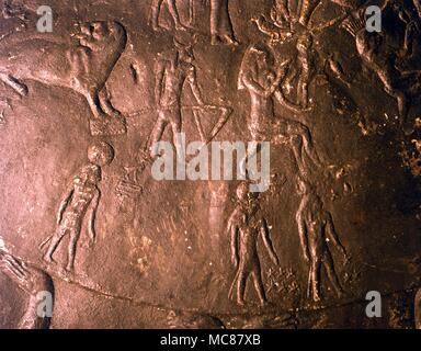 Bague Romaine T52 de l'Astrologie égyptienne Détail du zodiaque stellaire et des chiffres sur le plafond dans le toit du temple à ptolémaïque probablement bague romaine t52 Banque D'Images