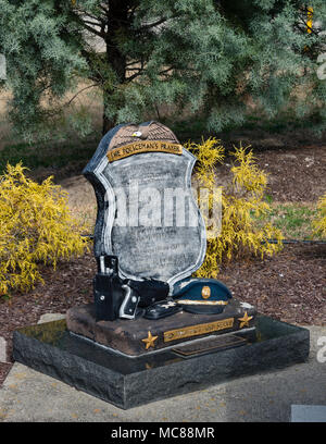 Agent de police Hope Mills mémorial en hommage à l'armée déchue et les braves qui protègent leur communauté Banque D'Images