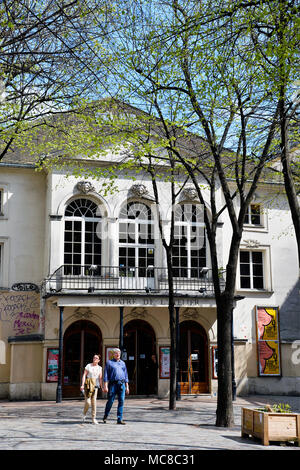le théâtre historique de l'Atelier situé sur la Place Charles-Dullin dans le quartier de Montmartre à Paris Banque D'Images