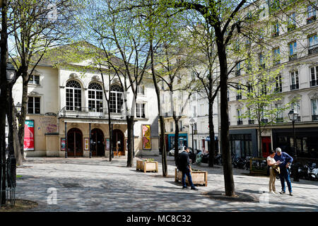 le théâtre historique de l'Atelier situé sur la Place Charles-Dullin dans le quartier de Montmartre à Paris Banque D'Images