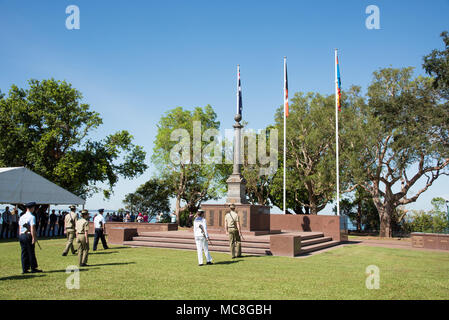 Australia-April,Darwin NT,10,2018 : armée au cénotaphe Monument commémoratif de guerre au Parc du Bicentenaire de Darwin, Australie Banque D'Images