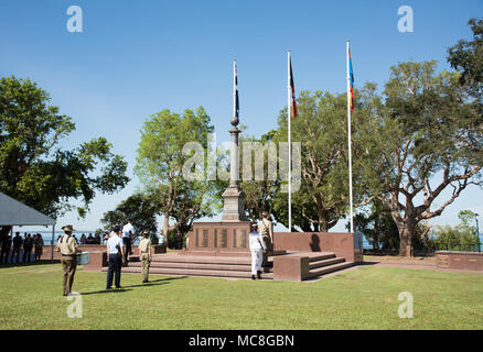 Australia-April,Darwin NT,10,2018 : armée au cénotaphe Monument commémoratif de guerre au Parc du Bicentenaire de Darwin, Australie Banque D'Images