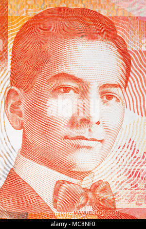 Manuel Luis Quezón portrait du peso philippin Banque D'Images