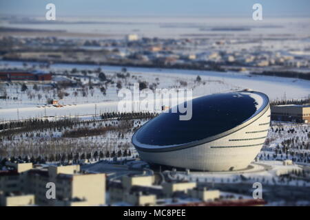 Centre Nazarbayev à Astana, Kazakhstan, à -24 degrés Celsius Banque D'Images