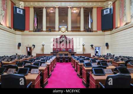 Intérieur de la Rhode Island State House à Providence, RI, USA Banque D'Images