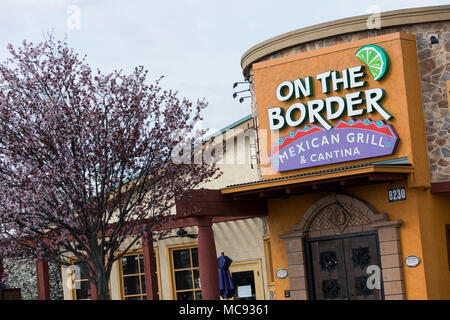 Un logo d'une enseigne à l'extérieur sur la frontière Mexican Grill & Cantina Restaurant lieu de Columbia, Maryland le 13 avril 2018. Banque D'Images