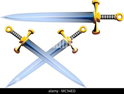 Crushader épée cartoon Illustration de Vecteur