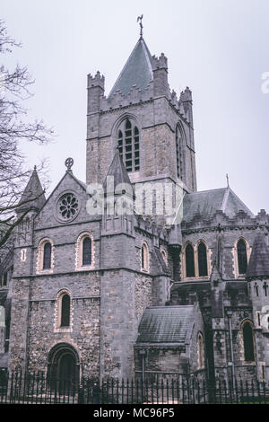 April 12th, 2018, Dublin Irlande - La Cathédrale Christ Church, de l'organisation des diocèses de Dublin et Glendalough. Banque D'Images