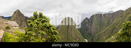 Détail de la citadelle Inca de Machu Picchu au Pérou Banque D'Images