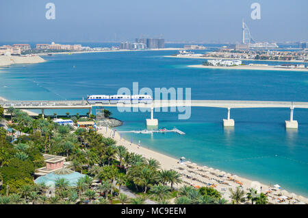 Le point de vue de l'Atlantide le Plam, Palm Jumeirah, Dubai, UAE. Banque D'Images