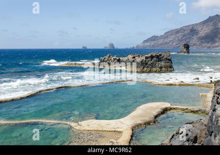 Piscine naturelle', 'Las Macetas El Golfo, Fronteral, l'île de El Hierro, îles canaries, espagne. Banque D'Images